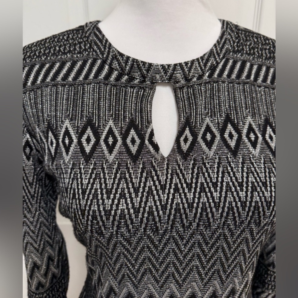 Cache Black and Silver Dress - Size 8